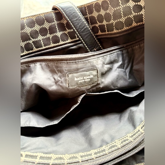 Kate Spade Dot Noel Canvas Tote | Black Cream | Vintage | Retired